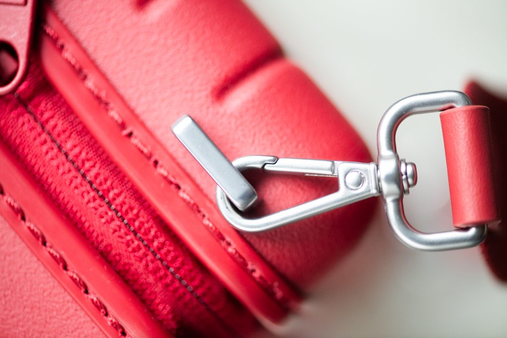Away The Mini Crossbody details in Tango red